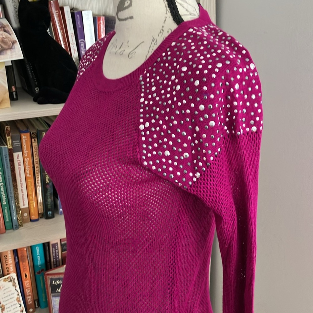 Express Embellished Rayon Top - Picture 3 of 11